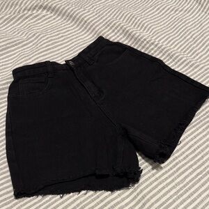OAK + FORT Black Jean Shorts